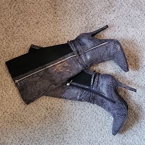 Black Snake Skin Boots